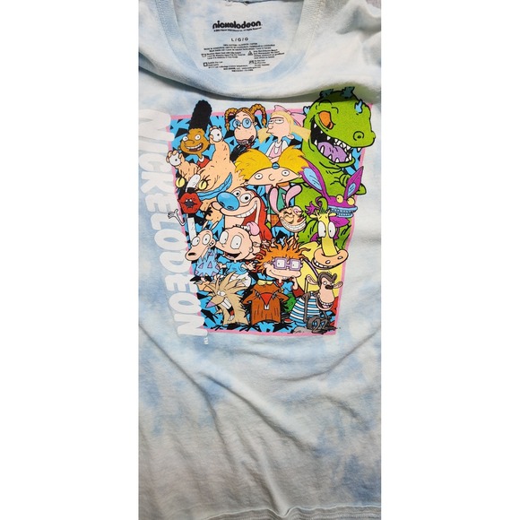 Nickelodeon Rugrats Ren And Stimpy Hey Arnold Crew TV Shows Tie Dye Tee Shirt - Picture 3 of 5